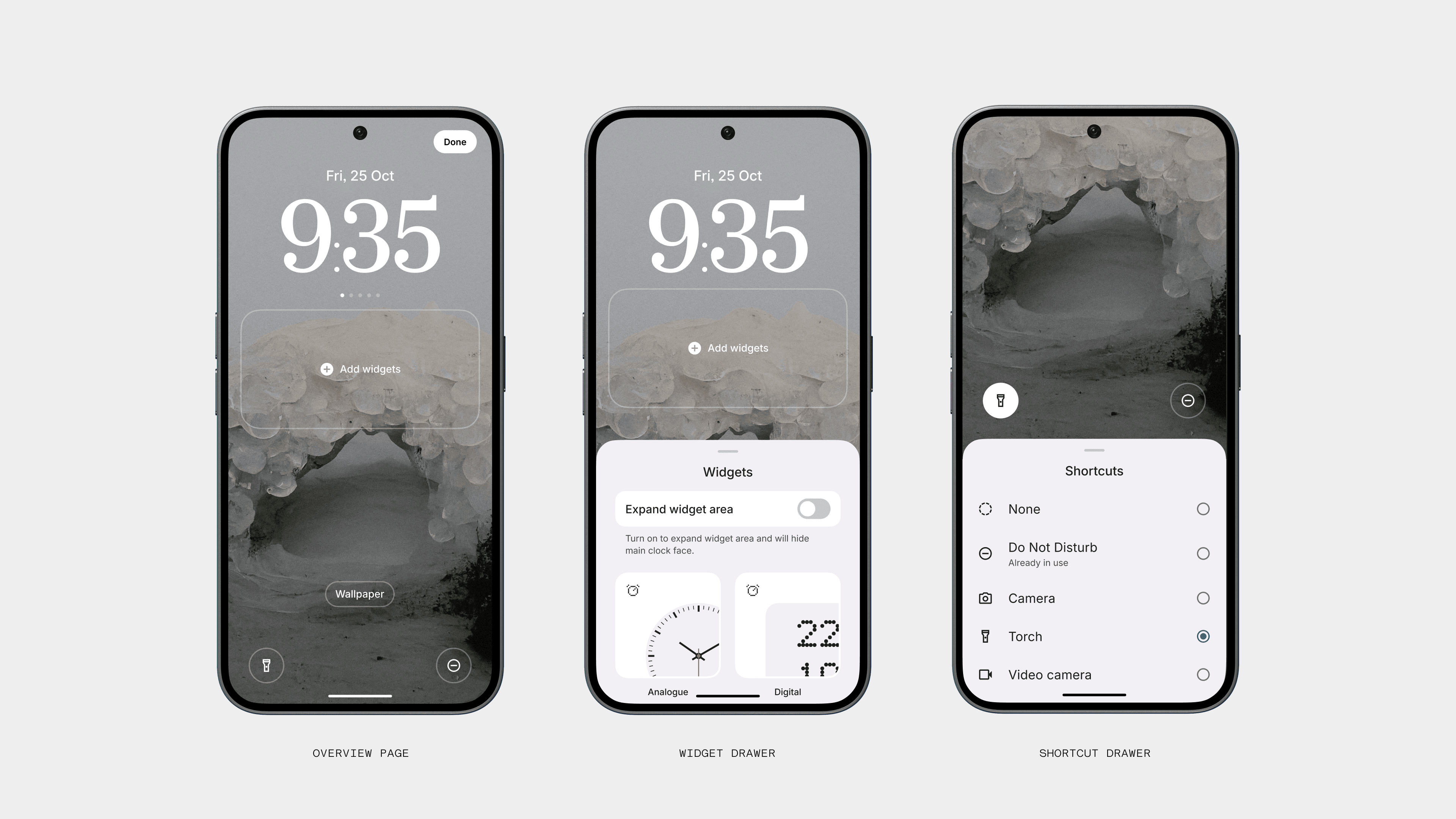 Nothing OS Lock Screen customization states